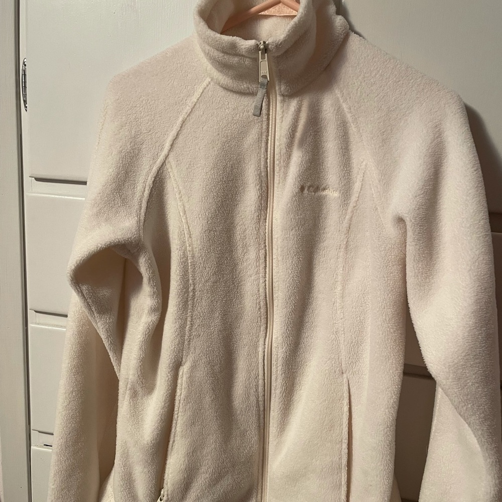 Size small cream Columbia fleece jacket.
